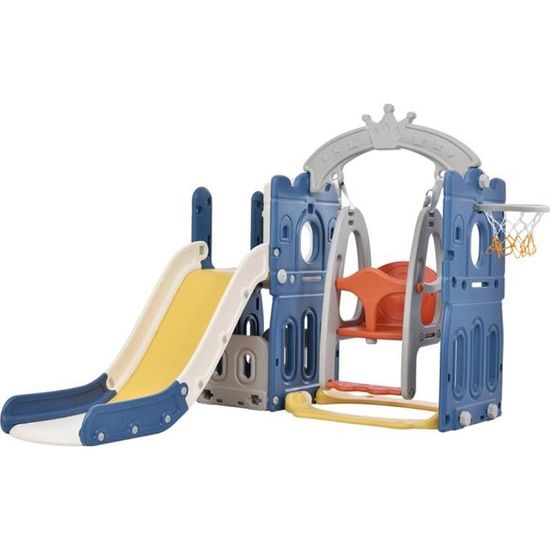 Toboggan balançoire 5 en 1 Enfant intérieur et extérieur Basket Jouer