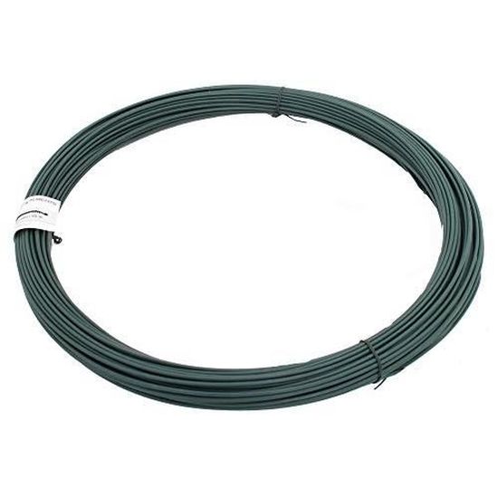 Alberts Câble de Tension GAH 530211, galvanisé, Enduit de Plastique Vert, Fil de Ø 3,8 mm