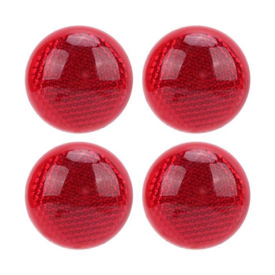 Kit De 2 Réflecteurs Roues De Vélo Ronds Rouge/orange - Sécurité Vélo Pour Pneus Larges