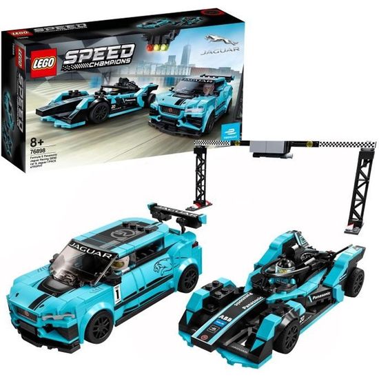 LEGO® Speed Champions 76898 Formula E Panasonic Jaguar Racing GEN2 & Jaguar I-PACE eTROPHY, Jouet Petite Voiture de Course