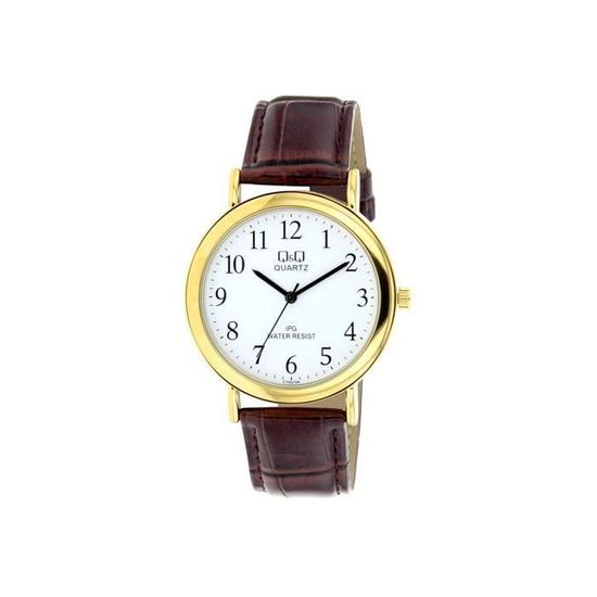 Montre Shivas Homme digital Marron en Cuir Cadran Blanc