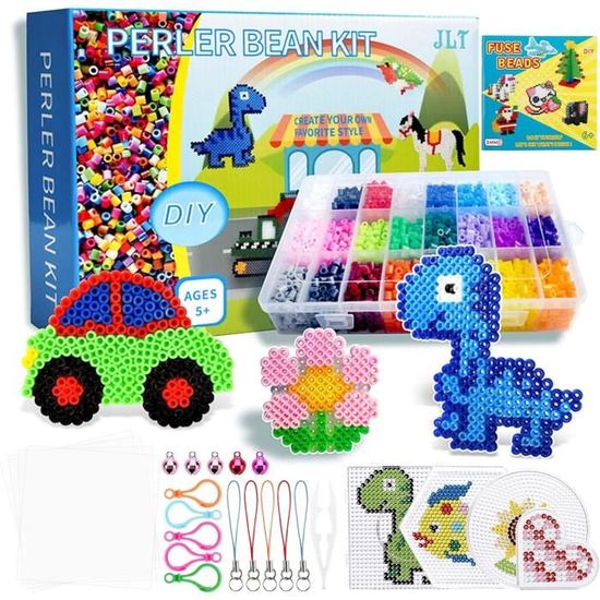 Lot De 15 Grandes Plaques De Perles à Repasser Avec Modèles Et Pochoirs - Loisirs Créatifs Enfants - Cadeaux Créatifs Garçons Et Filles