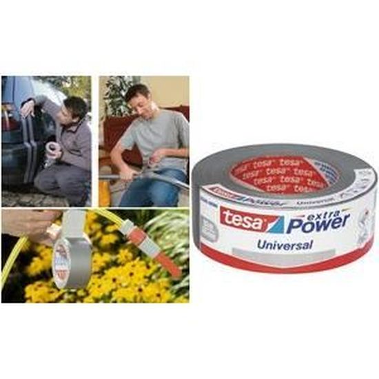 TESA Ruban adh/ésif universel extra Power 50 mm x 10 m Noir