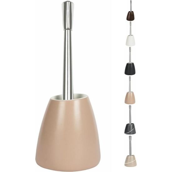 SPIRELLA Ensemble Porte-Brosse WC "Tube" En Céramique Et Acier Inoxydable Vert - Brosse Toilette Design Élégant