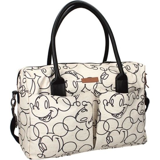 Sac a Langer Disney Fashion Mickey Mouse Beige VADOBAG Quotidien Bandouliere 100 Polyester Cdiscount Puericulture Eveil bebe