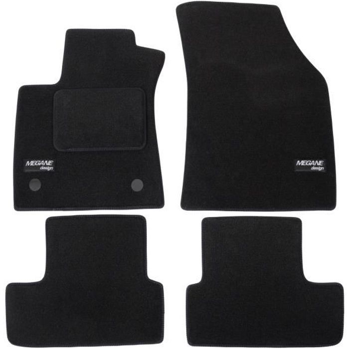 | LOGO TAPIS DE SOL NOIR VELOURS COMPATIBLE AVEC Renault Megane IV depuis 2016