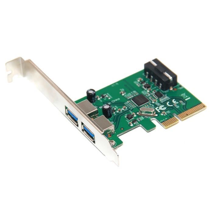 2 Ports 10 Gb / S USB3.1 Carte PCI Express 4x Type-A Carte De Conversion PCIe