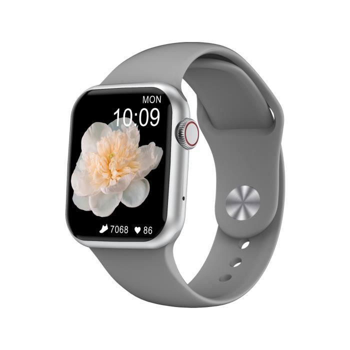 Montre Connectée Femmes Homme, 1.72 pouces bracelet Intelligent, Etanche IP68 Smartwatch Moniteur de Sommeil Fitness Tracker -Gris