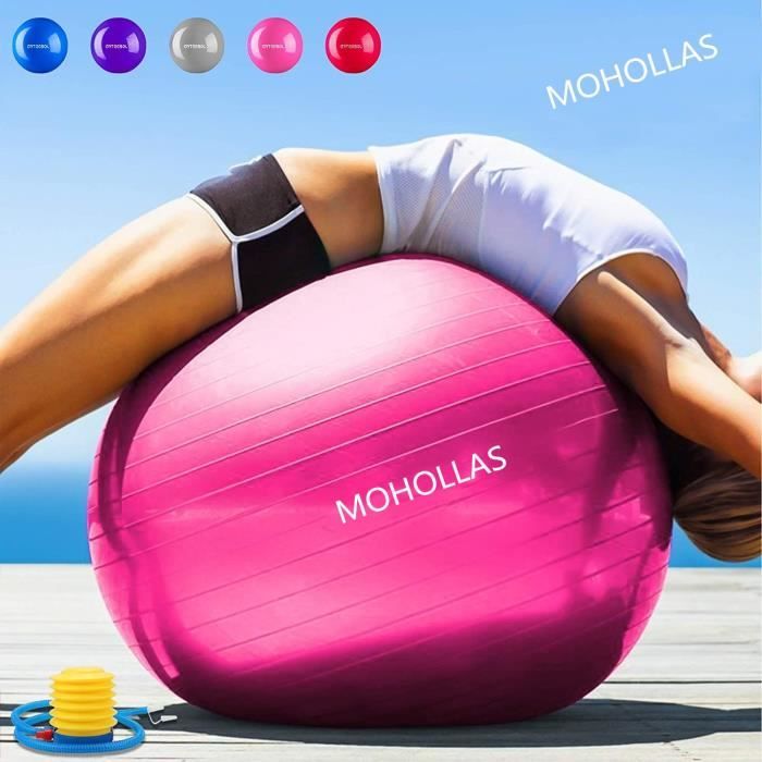 Balle Fitness 55 cm Anti-éclatement Anti-dérapant Yoga Swiss Ball Accouchement Balle Rapide Pompe Fitness Gym Yoga