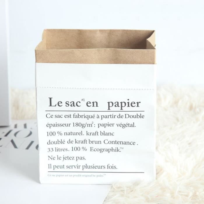 Sac de rangement mignon sac à linge en papier Kraft bébé enfants jouets sac de rangement de fleurs de fruits - Miaienu 324