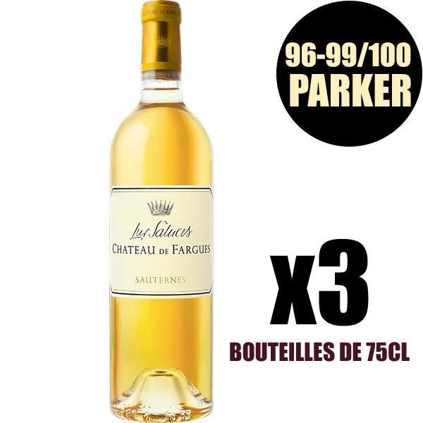X3 Château de Fargues 2015 75 cl AOC Sauternes Vin Blanc Liquoreux
