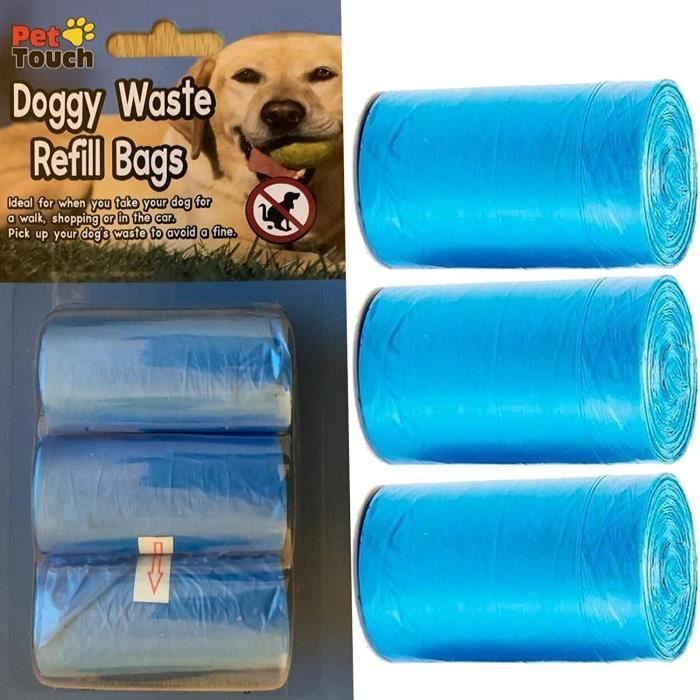 Pelles et sacs ramasse-crottes chien Pet Touch Lot de 60 Sacs de Recharge pour Chien 63317
