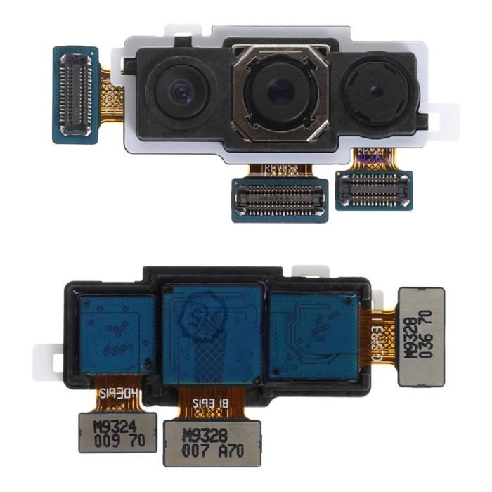 Caméra Arrière Galaxy A70 Module Triple capteur Photo Compatible et Nappe Noir