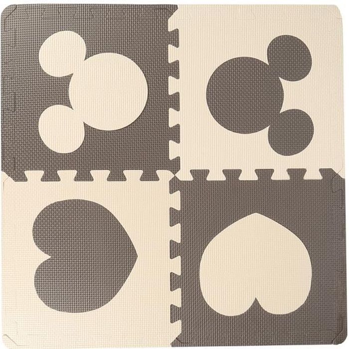12pcs Couleur Café Bébé Mignon Mousse EVA Puzzle tapis Ramper Jouet Jeux