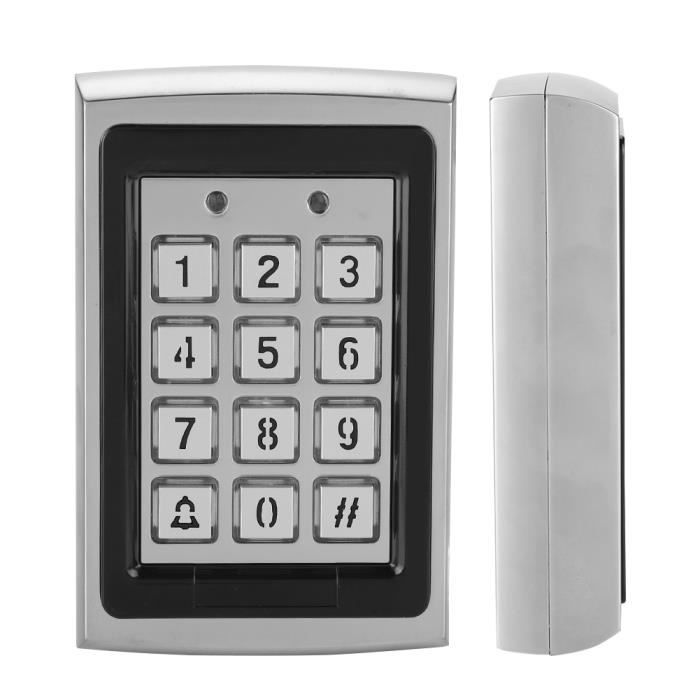Qiilu Contrôle d'accès Clavier de contrôle d'accès de porte de mot de passe de lecteur de carte RFID en métal 125KHz supérieur
