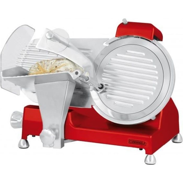 Trancheuse à jambon professionnelle rouge 250 mm - Casselin