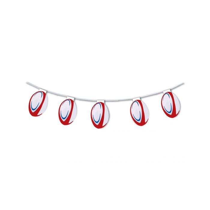 Guirlande Papier Ignifugée Rugby : Ballons de Rugby