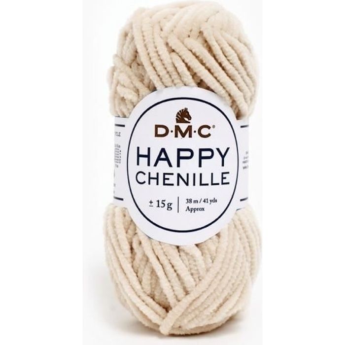 Pelote HAPPY CHENILLE pour Amigurumi, mini pelote 15g, DMC 10 Beige