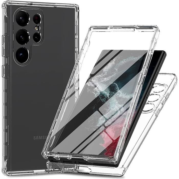 Coque pour Samsung Galaxy S23 Ultra Transparente Anti-Rayure Intégrale TPU Souple Anti-Choc