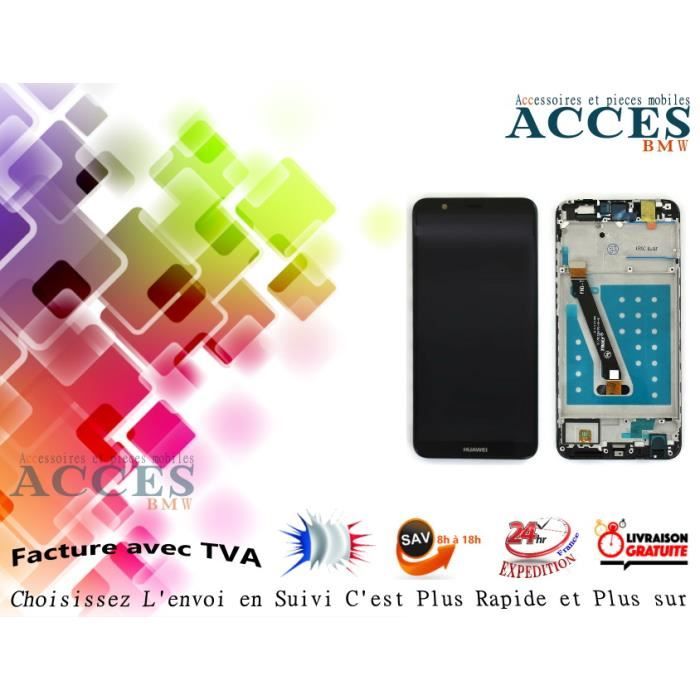 Ecran LCD + Vitre Tactile Avec Chassis Pour HUawei Psmart 2019 Noir