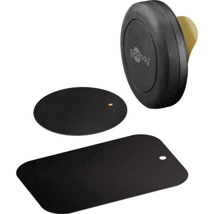 Support de téléphone portable pour voiture Goobay Universal Magnethalterung, selbstklebend 62089 pastille adhésive fixat