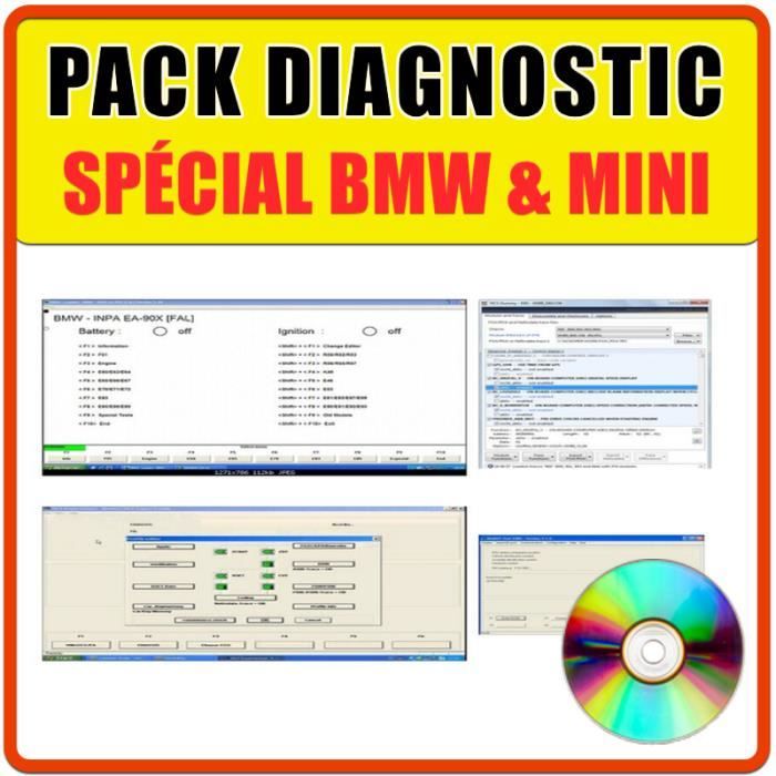 Pack Diagnostic Auto Pro - Compatible avec B.M.W et Mini - INPA 5.0.1 / NCS Expert & NCS Dummy/EDIABAS/WINKFP/ISTA-P & ISTA-D/RHEING