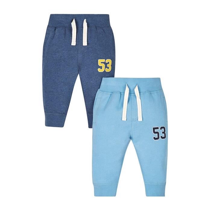 Mothercare Blue - 2 Pack Bas de survêtement, Multicoloured (Multi), 12-18 Mois Bébé garçon - MC560-313