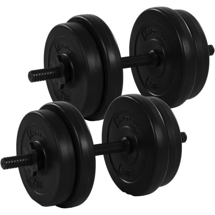 MOVIT Lot d'haltères courts 20 kg (2 x 10 kg)