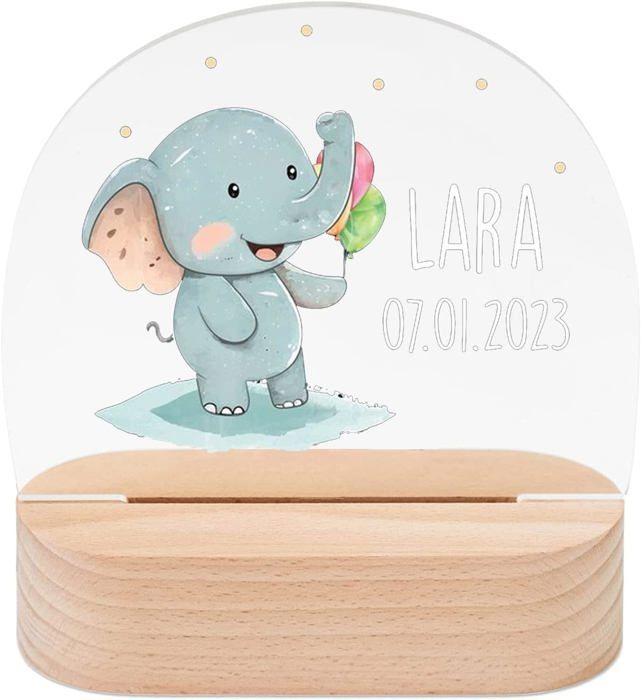 Polar-effekt Veilleuse Pour Enfant En Verre Acrylique Avec Port USB