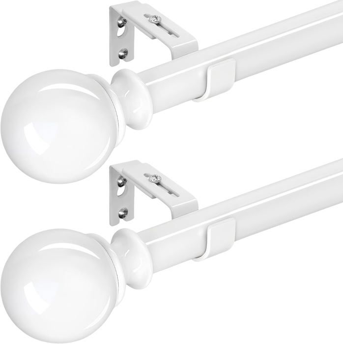 Lot de 6 tringles à rideaux décoratives pour fenêtre-Style rétro-Doré