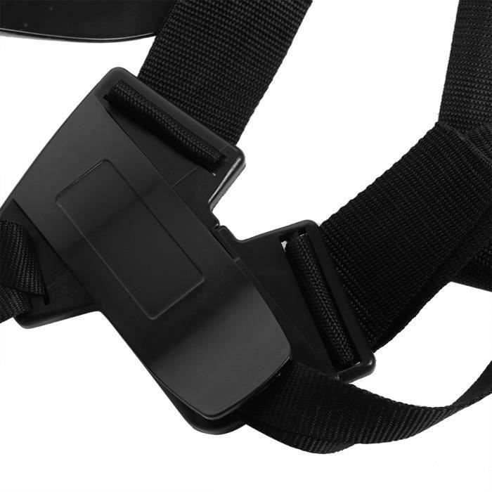 Harnais Sécurité 5 Points Pour Poussette/Chaise Haute - Sangle Nylon Réglable Enfant (Noir, 25mm)