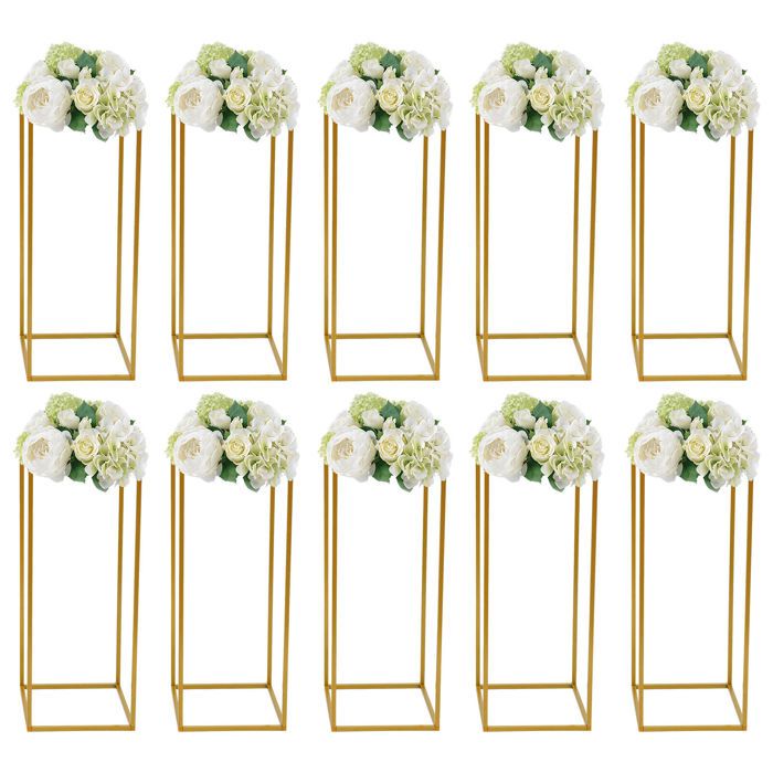 VEVOR Lot de 10 supports de fleurs de mariage de 60 cm de haut, avec