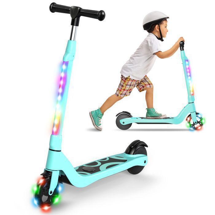 BELEEV V9 Trottinette Enfant 6-14 Ans Avec LED Lumineuses - Pliable, Roues 200mm, Jusqu'à 100kg Pour Adolescents Et Adultes