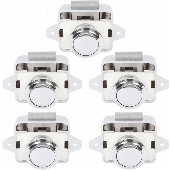 Poignée De Porte Ronde Encastrée Cachée Avec Clé, Serrure De Porte Coulissante Privee Argent 96442628