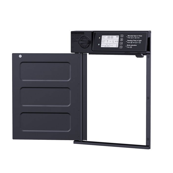 Comparer les prix de Grande Porte Automatique Solaire pour Poulailler 27.5x36cm - Télécommande&USB-C - Rouge - Aluminium Multicolore Multicol POULAILLER
