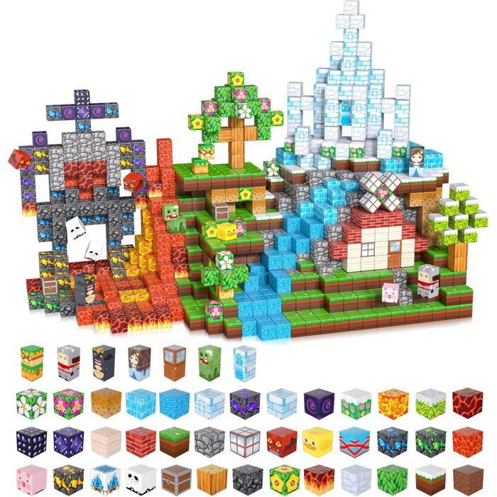 Blocs de construction magnétiques ACELIFE 200 pièces jouet éducatif créatif pour enfants
