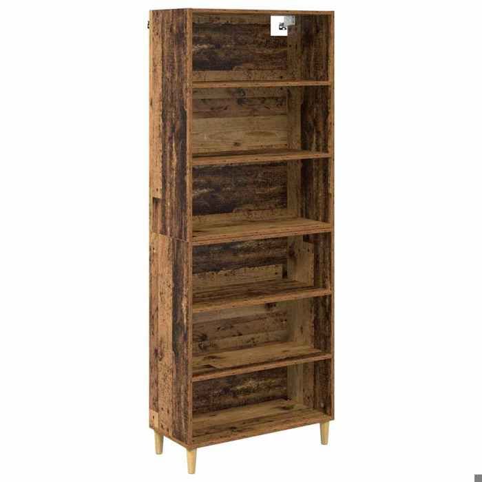 SALE 2026Buffet haut Haut Armoire - Placard vaisselier - WINWIN - Bois Ancien 69 5x32 5x180cm - bois dingénierie 34.42 Kg 7317777