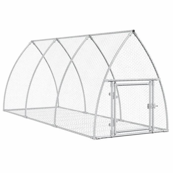 VIDAXL Clapier large - Construction robuste - argenté 105x300x120 cm acier galvanisé BONNE201