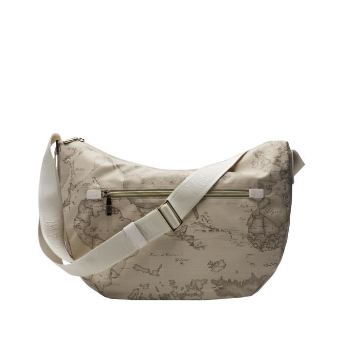 Sac à Main Vintage Alviero Martini En Cuir Et Toile - Occasion En Très Bon état - Made In Italy