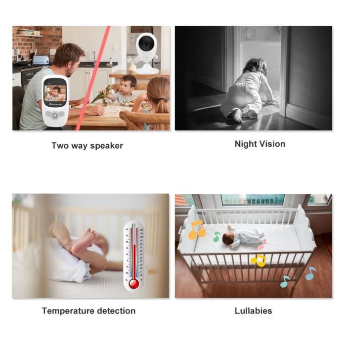 Support De Moniteur Bébé EXTFANS - Flexible, Réglable Sans Perçage, Pour Caméras De Lit Et Surveillance