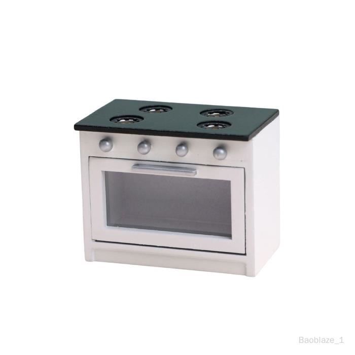 BESTonZON Mini Évier De Cuisine 1/12 Pour Maison De Poupée – Meuble En Bois Blanc (9.9 X 8.7 X 5.1 Cm)