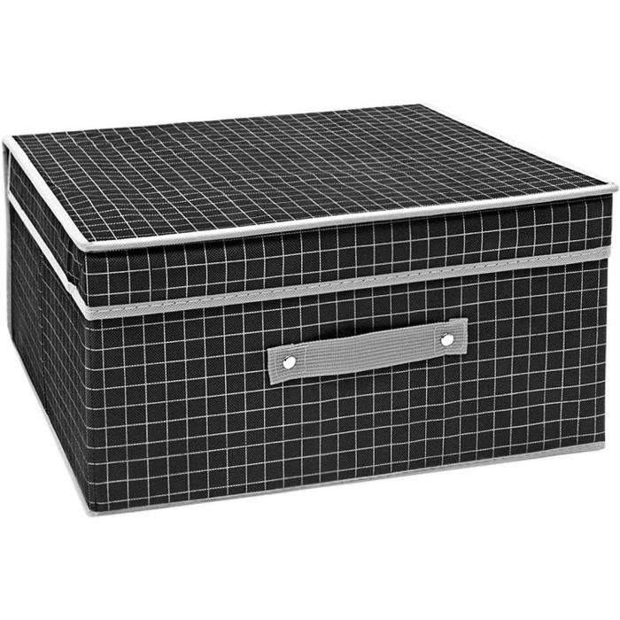 BOITE DE RANGEMENT - BAC DE RANGEMENT,Gris clair-44X29X30CM--Boîte de rangement pliable en tissu