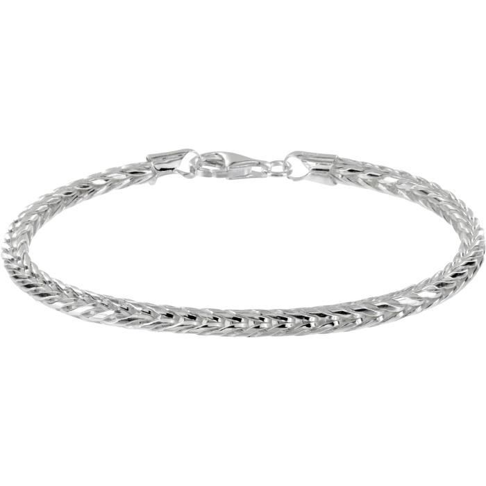 Gourmette homme argent personnalisée – Gravure sur mesure