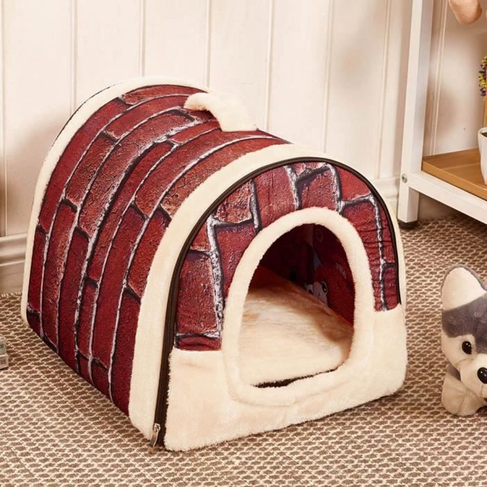 Chien Chat Bed Maison Douce Et Chaude Mat Literie Igloo Panier Kennel Lavable Snug Mm2635