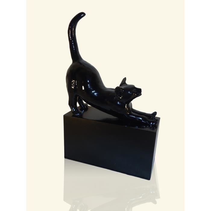 Urne Funeraire Chat Chaton Statue Noire Cdiscount