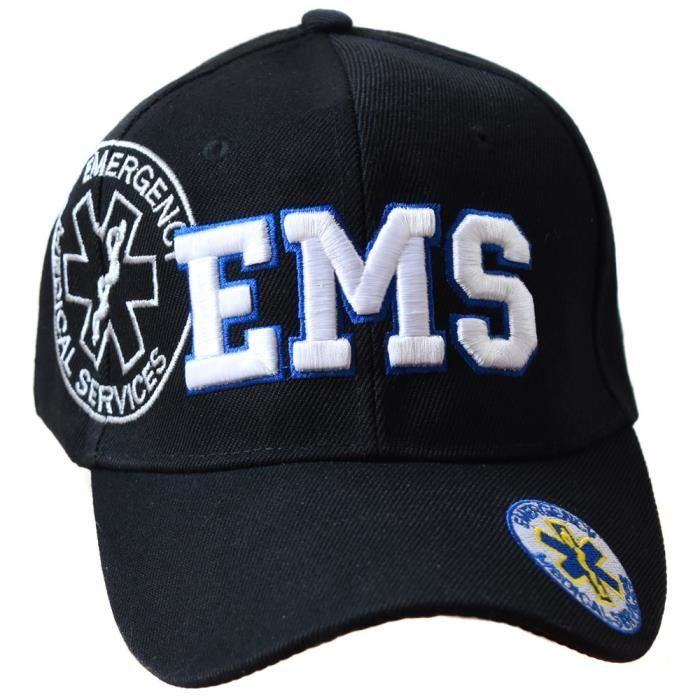 Casquette secours infirmier ambulance new york ny americaine us usa brodée EMS