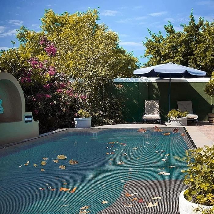 Couverture Filet de Feuille pour Piscine Rectangulaire, Bâche de Protection pour Piscines Hors-Sol et Enterrée, Filet de Protection en Maille Fine, Résistant à la Déchirure(Size:3×5m(10×16.4ft