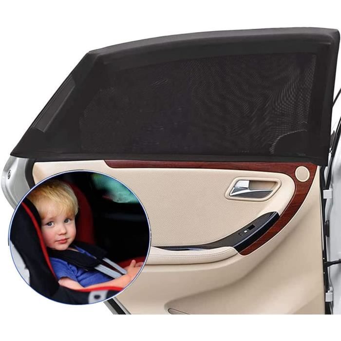 Pare-soleil Voiture Bébé - Lot De 2, 65x38cm, 4 Ventouses, Protection UV, Compatible La Plupart Des Véhicules