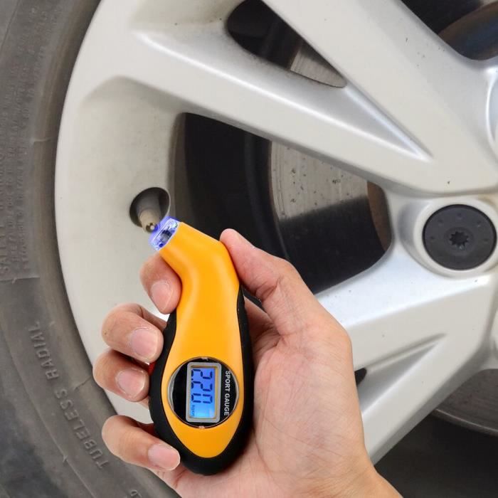 manomètre pour pneus de voiture, baromètre, outil de test, manomètre de pression d'air, pour automobile, moto, LCD [A4BDC29]
