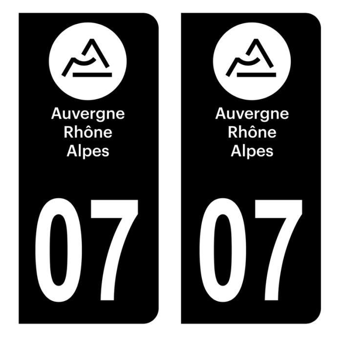 Autocollants Stickers - HADEXIA - Plaque Immatriculation - Noir - 10 Cm X 4,5 Cm - Paire De 2 - Auto